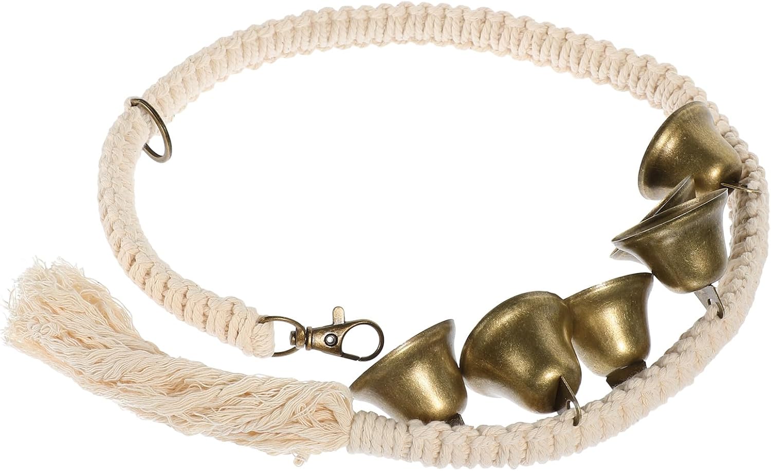 Dog Training Doorbell Bell Rope with Wooden Beads for Potty Training Puppy Dog Door Bell