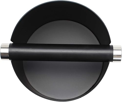 Miniatura 6 de DIBTSA Caja de café expreso, acero inoxidable, con barra de golpeo extraíble y base de goma antideslizante (negro)