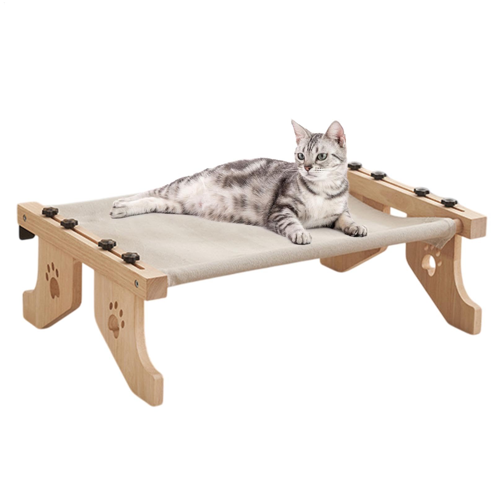 Amaca Per Gatto Robusto trespolo regolabile in legno e metallo per | Design ad Amaca, in Legno e Metallo Robusto Trespolo, Seduta Interna, Robusto per Finestra e