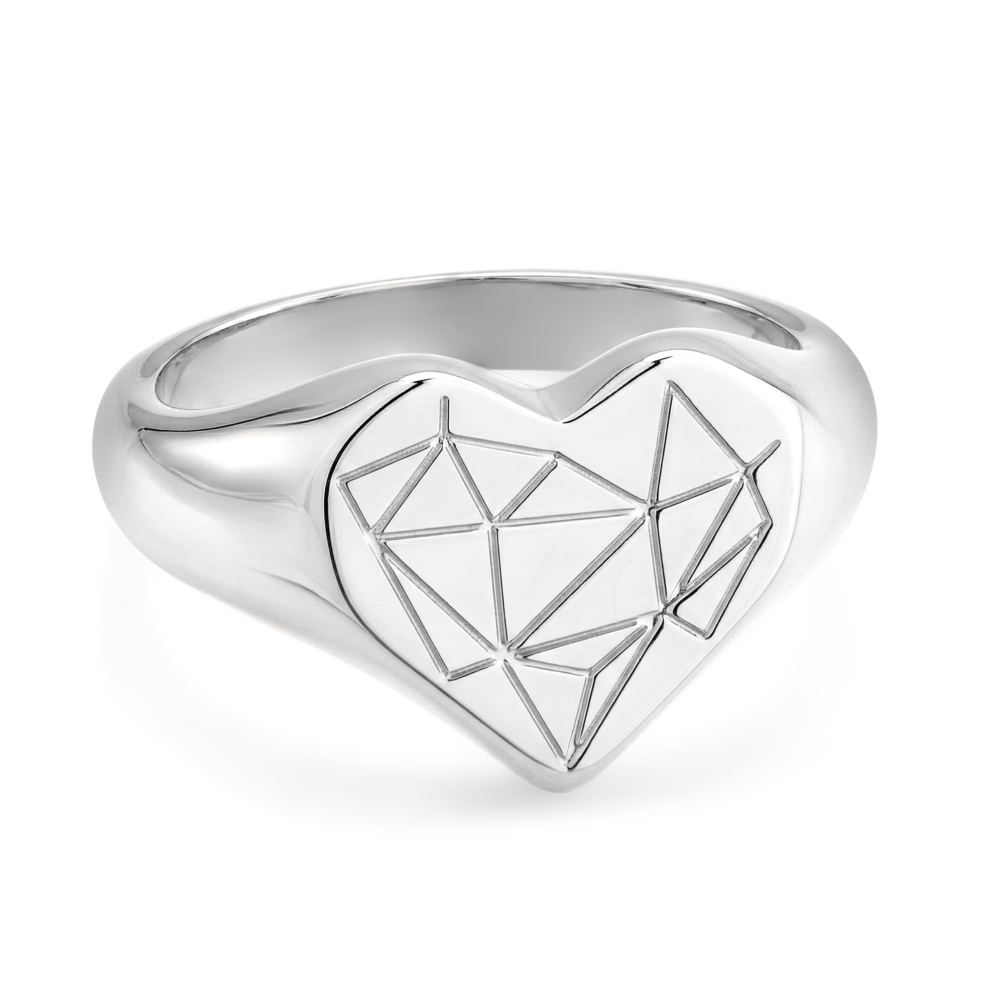 LIEBESKIND BERLIN Damen Ring – Fingerring aus Edelstahl mit Broken Heart Motiv – Eleganter Schmuck für jeden Anlass und das perfekte Geschenk