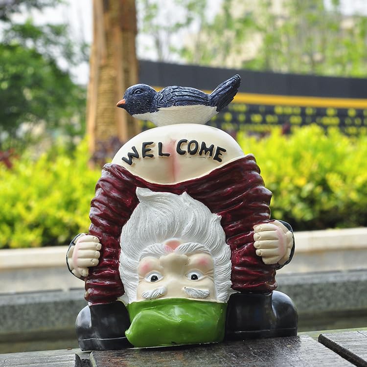 Statue Nain De Jardin - Lanterne Solaire - Résine De Haute Qualité