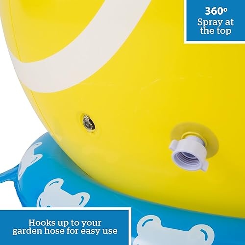 Miniatura 4 de BigMouth Inc. - Rociador de agua inflable gigante de pelota de tenis, rociador de agua para el patio trasero, juegos de agua de verano al aire libre