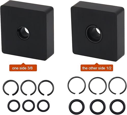 Miniatura 5 de Clip de retención de impacto de 12" y 38" con junta tórica, incluye herramienta de instalación de anillo de retención de yunque para llave