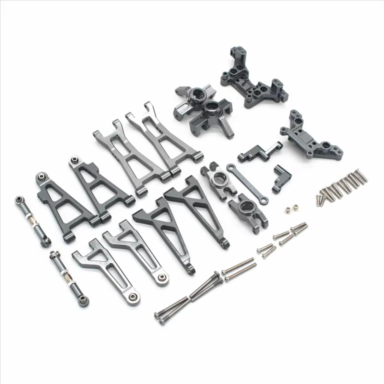 pour HBX 16889 16889A 16890 16890A SG1601 SG1602 1/16 Bras De Suspension en Métal Bloc De Direction Ensemble De Coupelles Pièces De Mise À Niveau De Voiture RC Rc Bloc De Direction