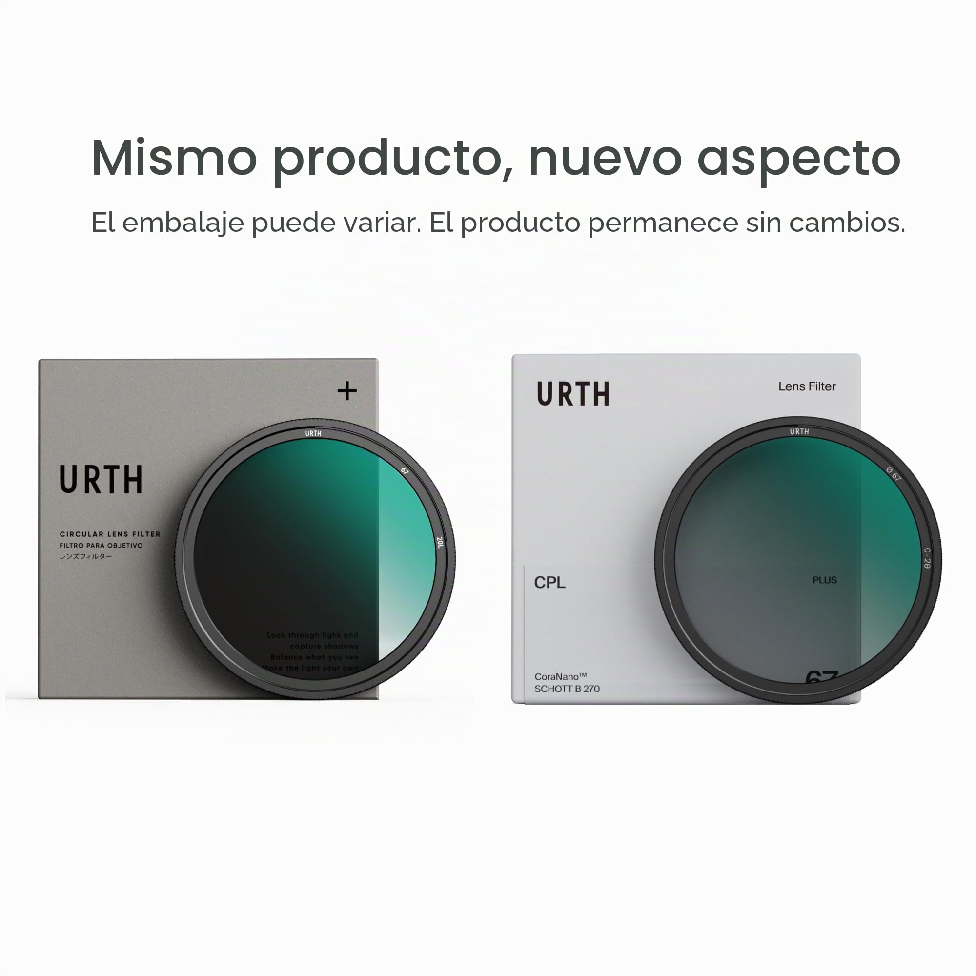 Urth 67 mm Filtro polarizador Circular (CPL) para Objetivo (Plus) — Nano-Recubrimiento de 20 Capas, Vidrio óptico HD para polarización del Objetivo