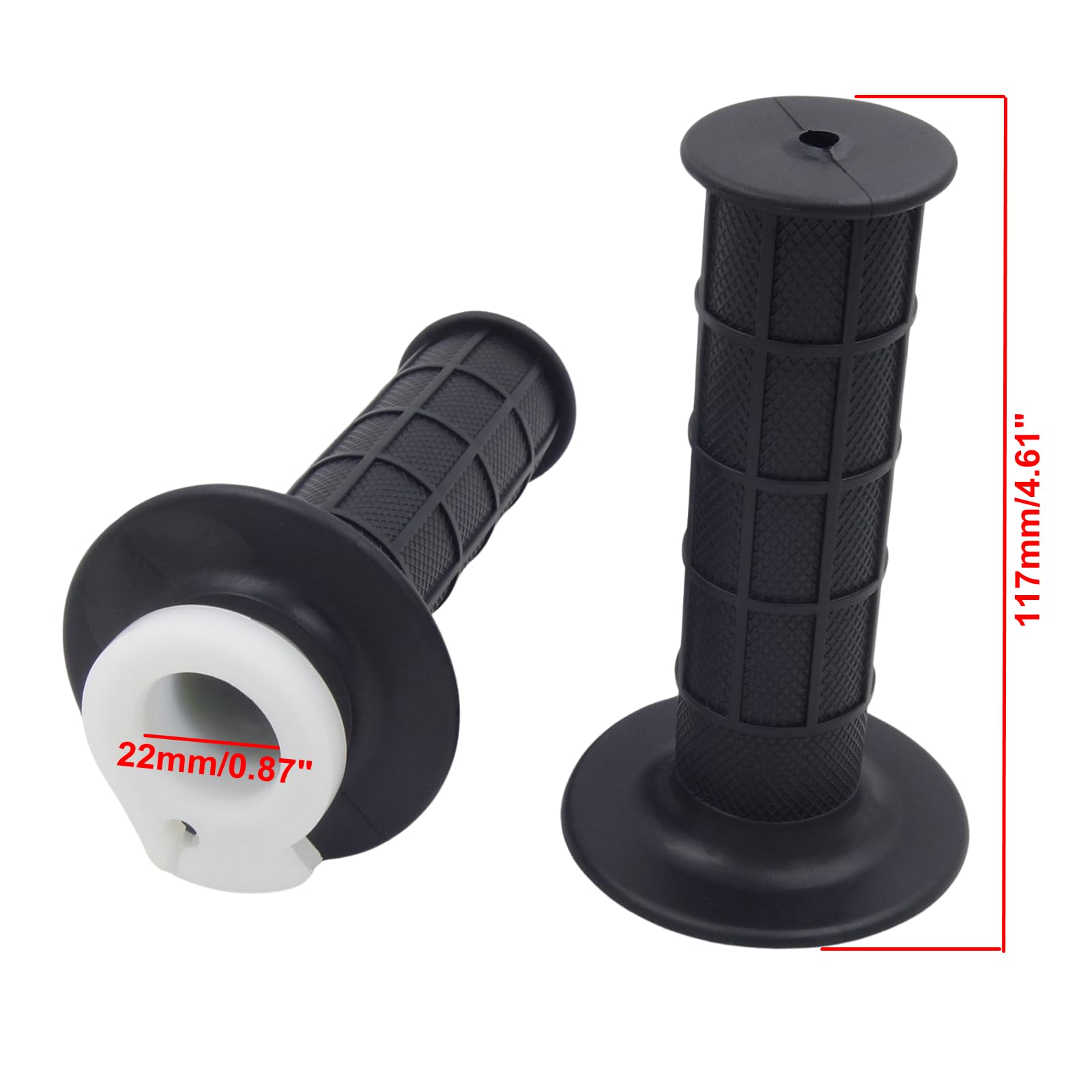 ELIFEPARTS Empuñaduras del acelerador del manillar de 22 mm para mini bicicleta CT200U Trail200, scooter de 196 cc, Motovox MBX10 MVX70 MVX125, 97 cc 2.8 hp Mini Baja Doodlebug DB30 Dirt Pit Bike