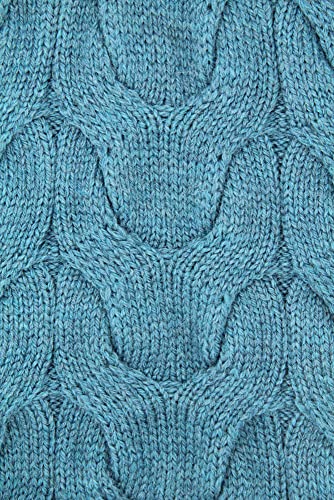 Image of Aran Crafts Irish Cable Knitted Chunky Sweater, 100% Super Soft Wool, Authentic & Traditional, Classic Fisherman Sweater-Style Knit, Made in Ireland, R5108-LG-TEAL