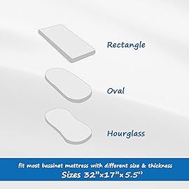 Satin Bassinet Sheets for Baby Hair Bassinet Fitted Sheet Soft Silky Bassinet Sheets for Cradle or Bassinet PadMattress for Boys and Girls Gift for Baby White, 2 Pack