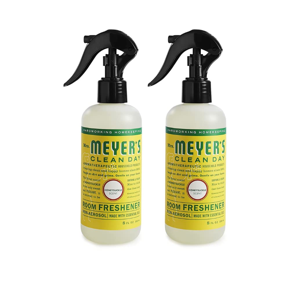 MRS. MEYER'S CLEAN DAY Room Freshener - Honeysuckle, 8 Fl Oz. (Pack of 2) Honeysuckle 4 Fl Oz (Pack of 2)