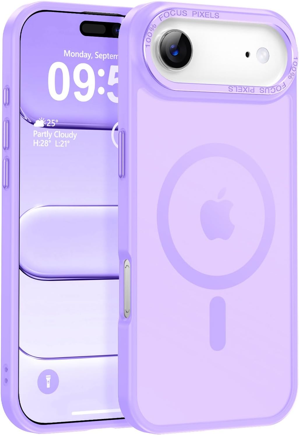 Newfuture Strong Magnetic Compatible with iPhone Air Case [13 FT Military Drop Protection] [Compatible with Magsafe] Slim Translucent Matte Shockproof with Anti-Fingerprint Phone Case, Lilac Purple