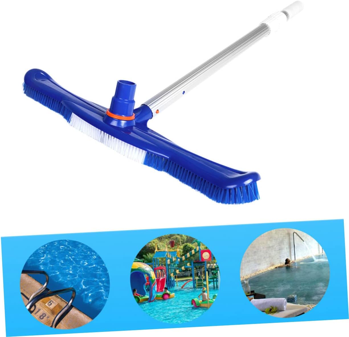 POPETPOP 1pc Swimming Pool Brush Heavy Duty Plastic Bristles Wall and Floor Cleaner for Use for Sweeping Fine and Debris