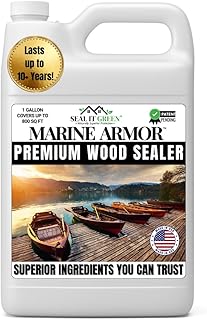 Seal It Green Xtreme Marine Wood Sealer | Plant-Based Non-Toxic Outdoor Wood Protection for Decks, Docks, and wood fence | Durable water sealer for wood for Long-Lasting Performance, Clear