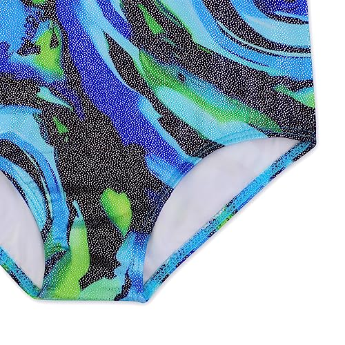 HOZIY Gymnastics Leotards for Girls Toddlers Kids Sleeveless Tumbling Outfits for Dance Print