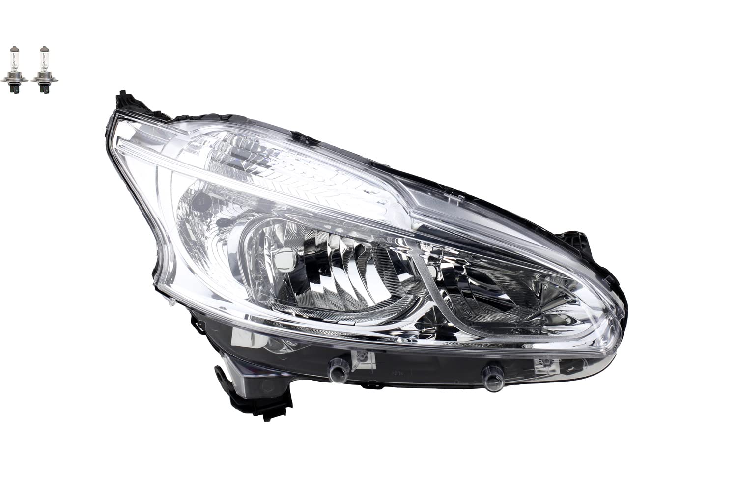 Johns Faro alogeno adatto per Peugeot 208 03/2012-05/2015 Lampadina destra