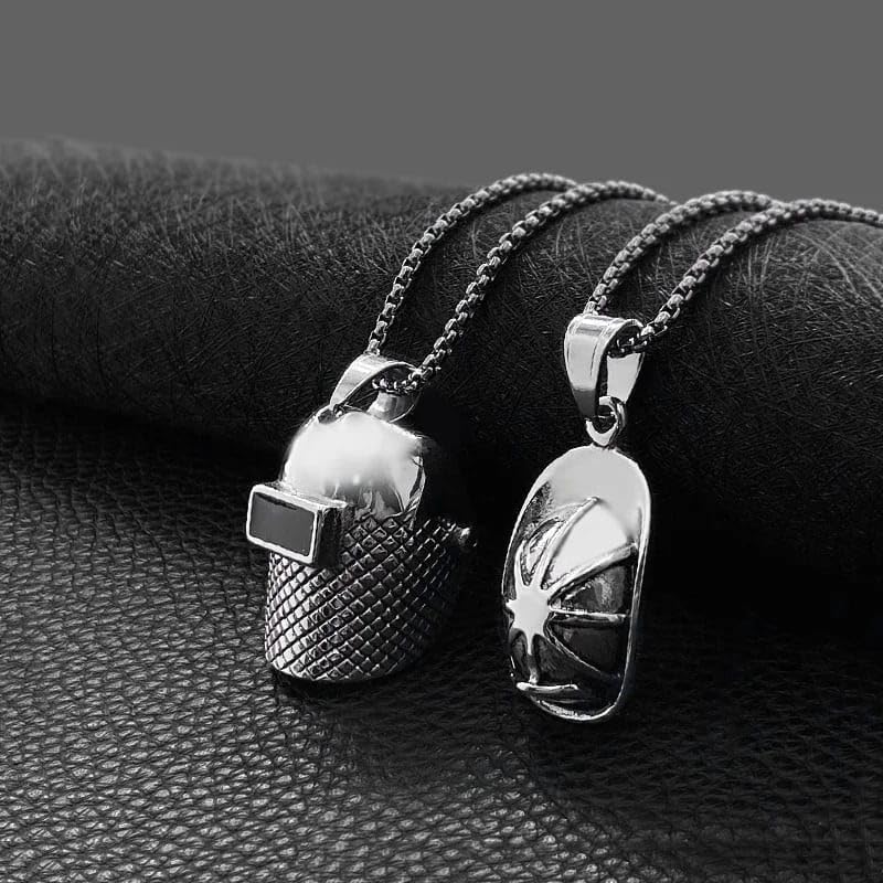 Razered Welding Necklace Welder Mask Pillar Pendant Necklaces Hiphop Classic Jewelry Stainless Steel For Men Women Gift2