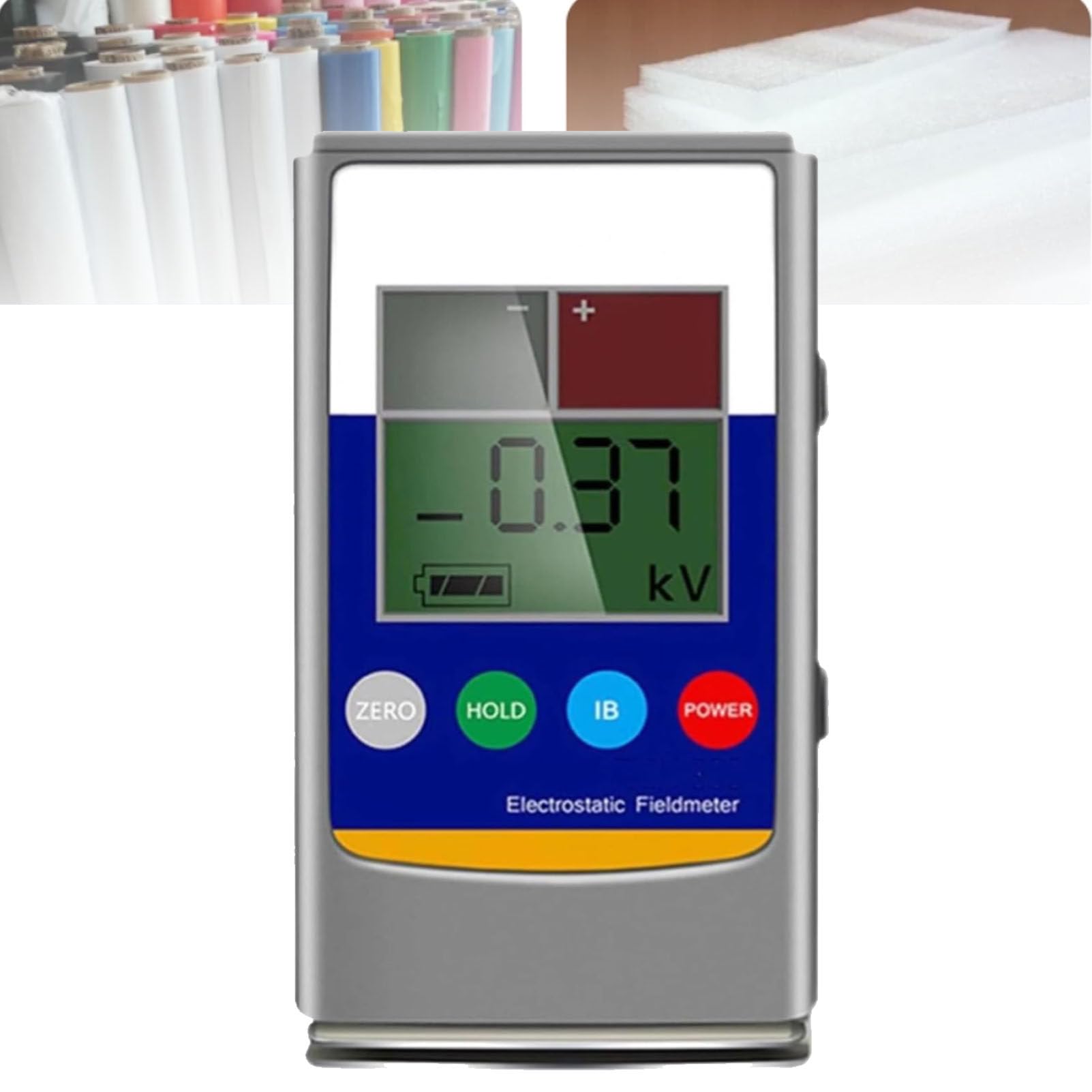 Cashwise Upgraded Electrostatic Fieldmeter 0-30KV Handheld ESD Electrostatic Tester, Portable Antistatic Field Detection Meter Test Static for Textile Fiber Paper Rubber Plastic, with LCD Screen