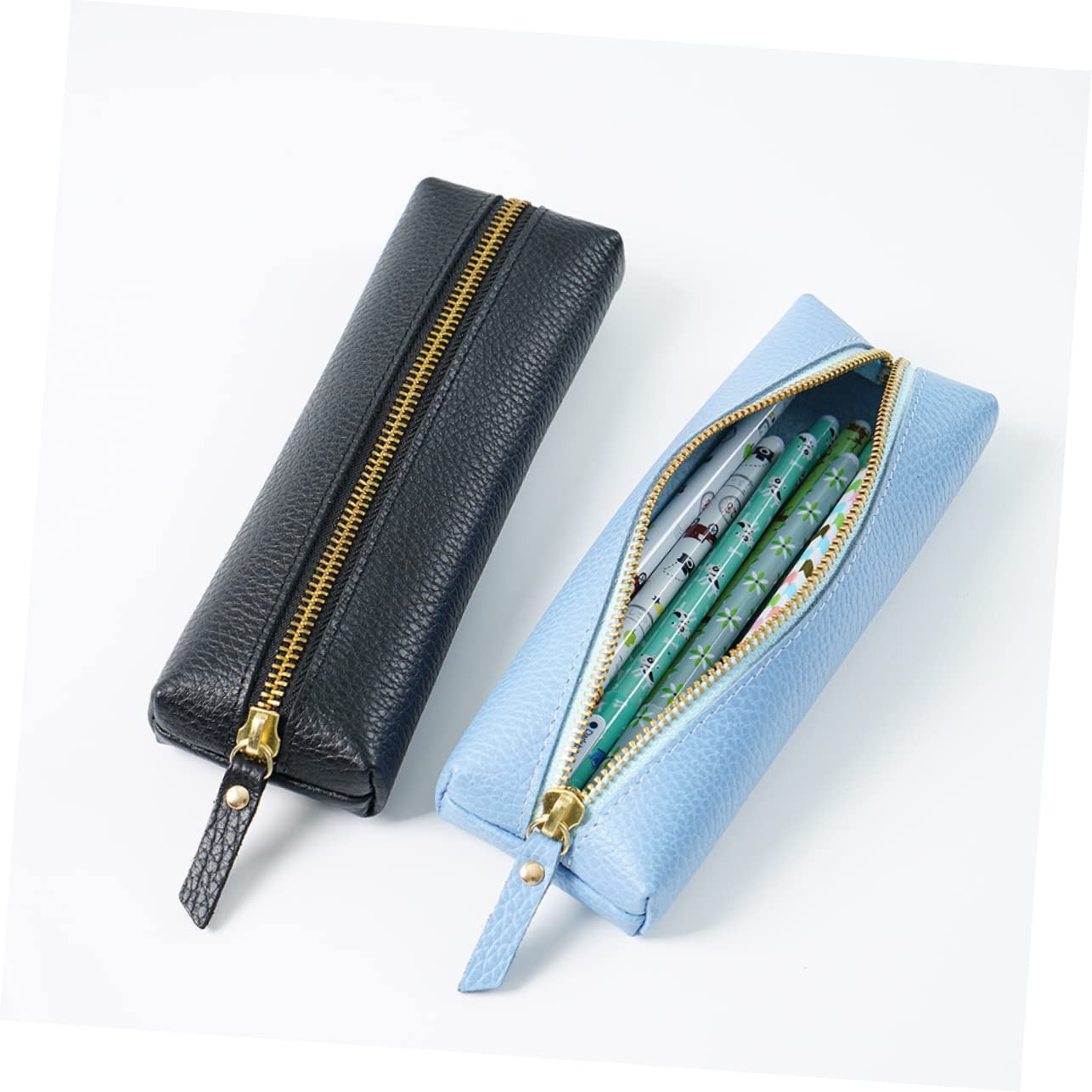 STOBOK 3piezas Bolsa De Lápices Portátil Diseño De Textura De Lichi Estuche Decorativo para Organización De Material Escolar Oficina Resistente y Lavable para Mochilas y Bolsos