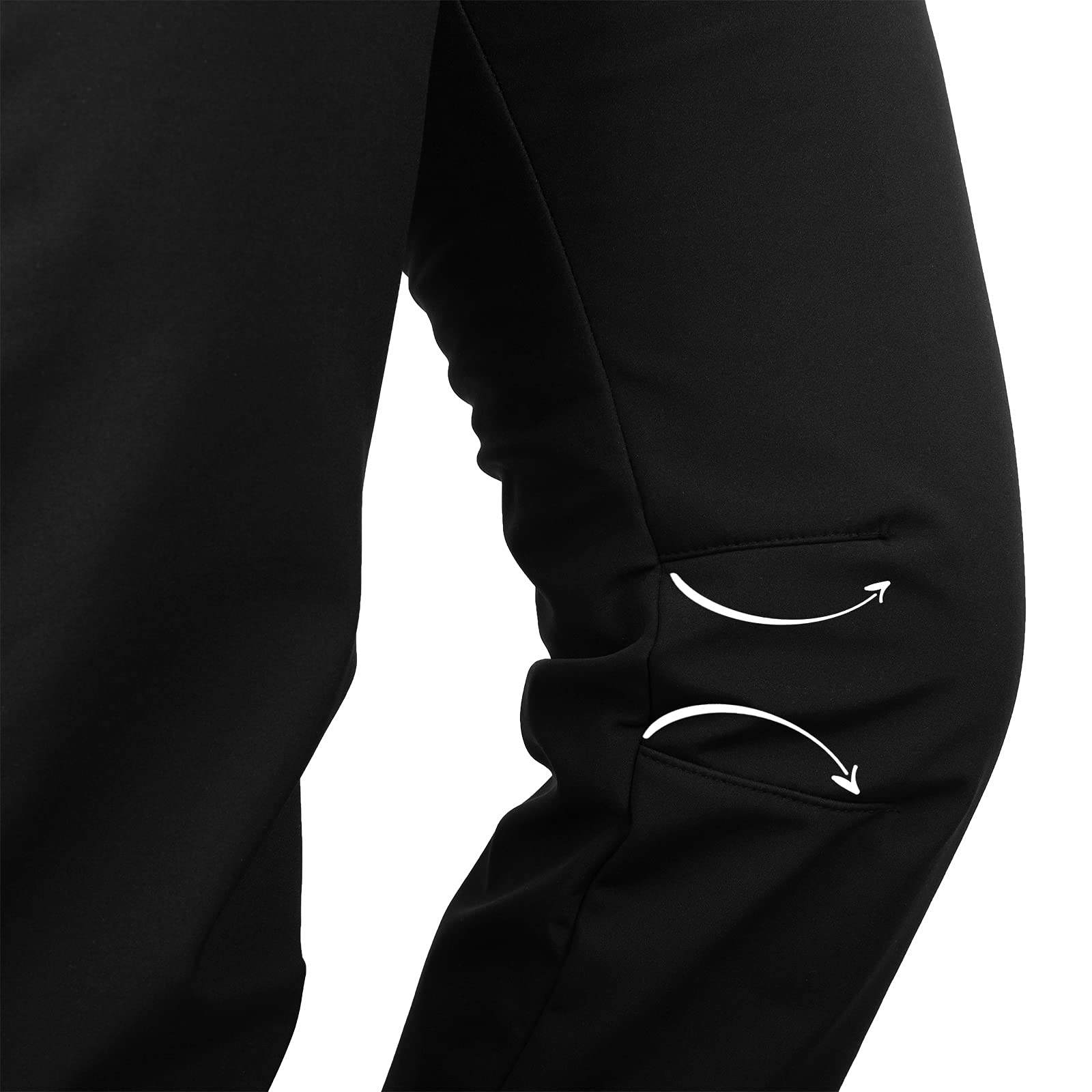 Kinder Unisex Softshell Hose mit Fleece Wasserabweisend und Winddichte Atmungsaktive Outdoorhose Funktionshose Street