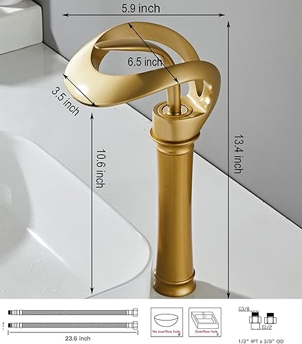 Miniatura 9 de Grifo de lavabo de baño negro cascada redonda de una sola manija de un agujero lavabo de tocador montaje en cubierta de latón creativo diseño de