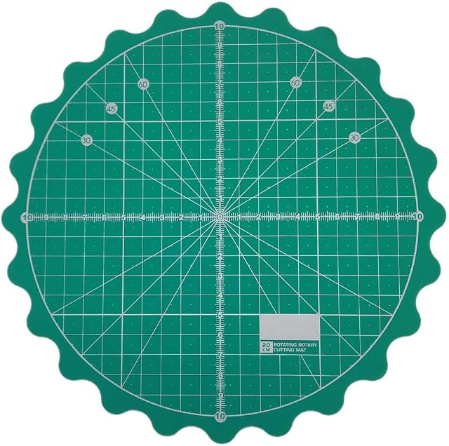 CENPEK Circle Rotary Cutting Mat Diameter 9inch Self Healing for Any Table Protection Board Quilt Fabric Doing Crafts Sewing Quilting Projects Rotating Cutter Pad