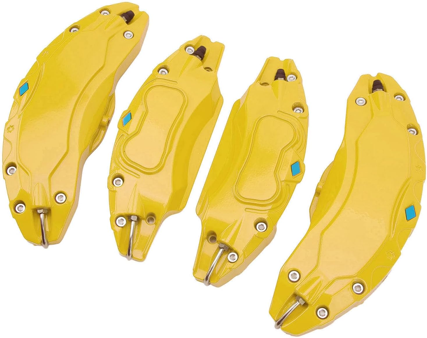 Car Caliper Accessories, Caliper Covers, Aluminium Alloy Disc Brake Protector for 19in 20in Wheels, Colouring Design, Heat Dissipation, Easy Installation with Car Caliper (Yellow)