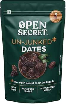 Open Secret Kimia Dates 800g Value Pack | Khajoor or Khajur Dry Fruit | Healthy & Nutritious Snack | Rich in Protein & Vitamins | High Fibre, No Added...
