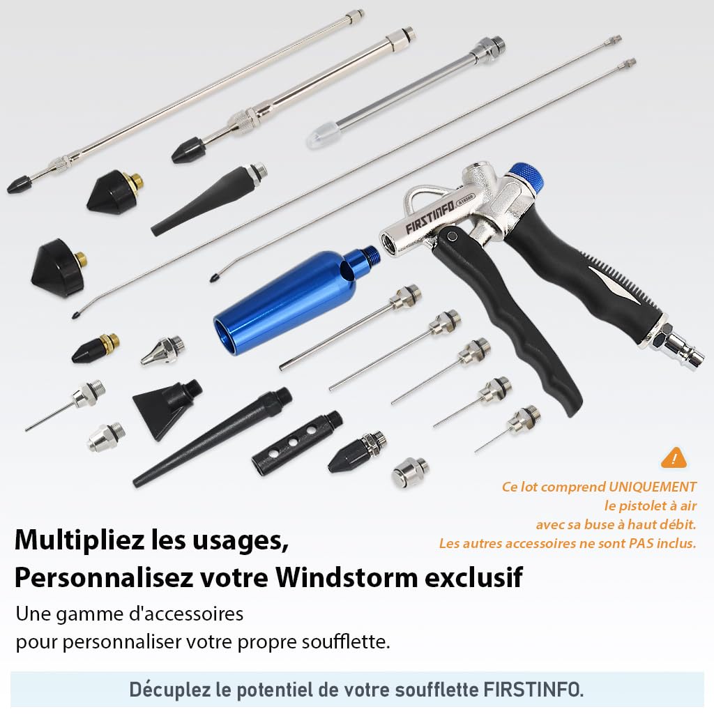 FIRSTINFO Soufflette Air Comprimé Windstorm Haut Débit A18569EU