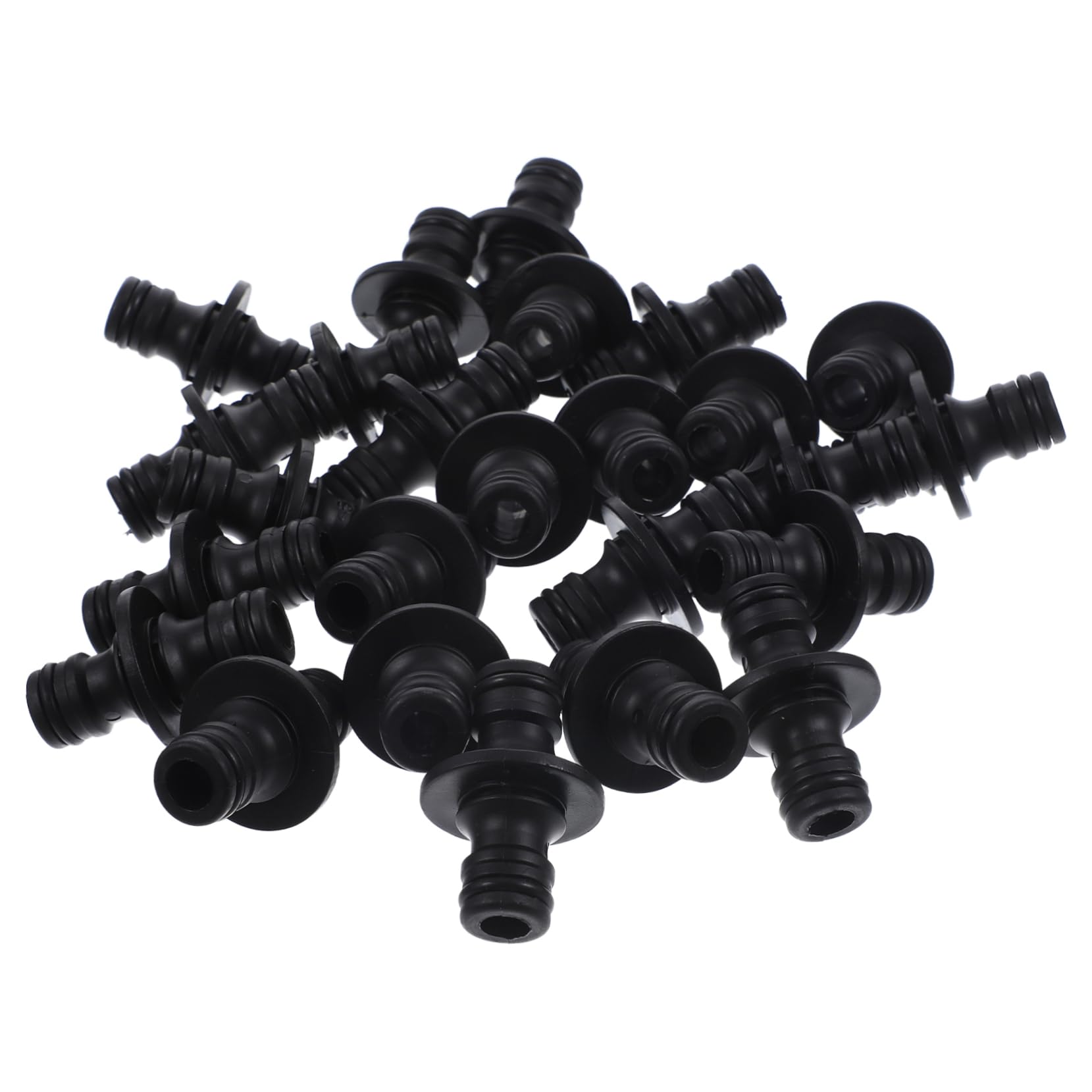 ifundom 4 Set Accessori da Giardino Estensione Irrigazione Connettore Raccordi All'aperto Accessorio Tubo da Giardino Collegamento Rapido del Tubo Plastica Black 25 Pezzi*4