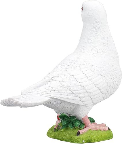 Miniatura 9 de TOPINCN Adorno de paloma blanca, palomas, estilo rural, decorativo, pájaros sintéticos, decoración de jardín, manualidades, paloma, decoración