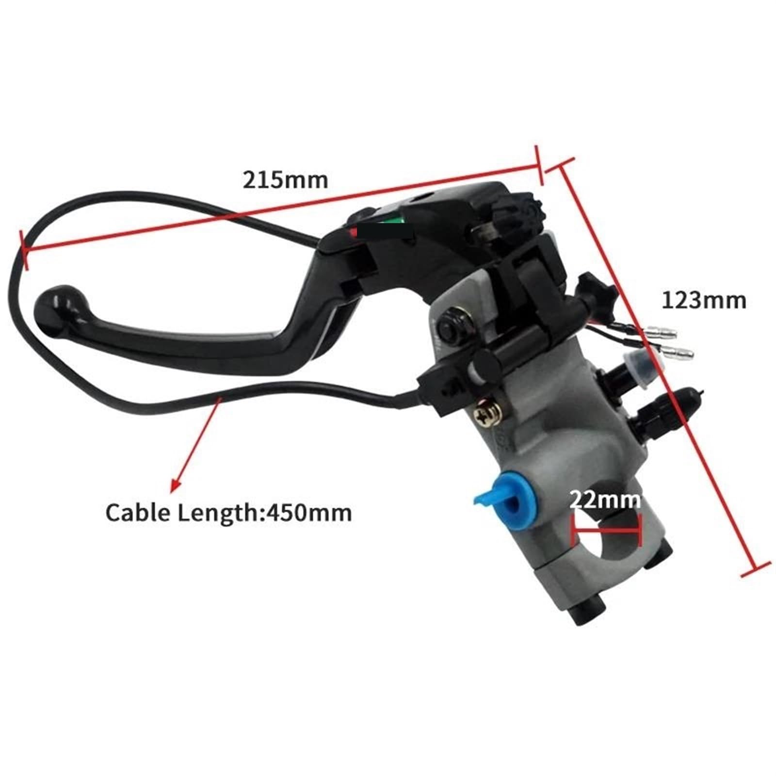 Palancas Embrague Freno Cable De Embrague Cilindro Maestro De Freno De Motocicleta, Bomba De Freno Radial De 22 Mm Y 7/8''