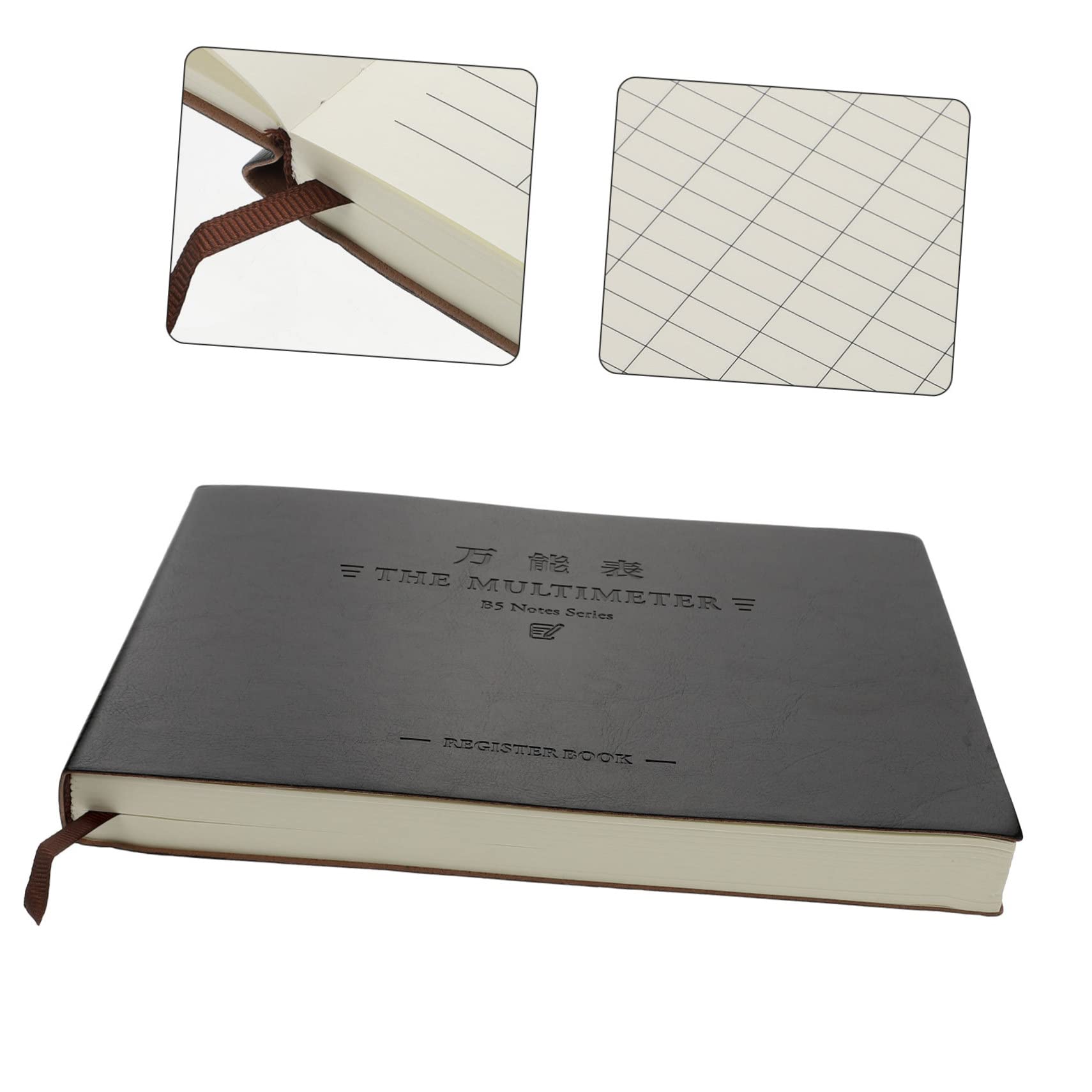 Einfaches Kontobuch 1 Stück Schwarz Kunstleder Papier Formularbuch