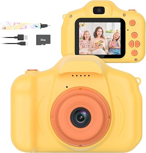 Miniatura 9 de Mafiti Cámara para niños con trípode, cámara digital Selfie HD de 26 MP para niños, cámara portátil para niños pequeños con video de 1080P, regalo
