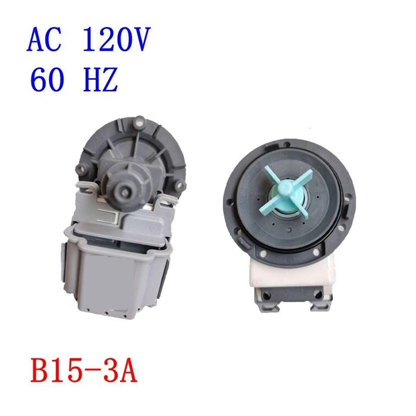 ALturn Motor de bomba de drenaje B20-6 B15-3A B35-5A, motores de salida de agua, piezas de lavadora, compatible con Samsung, compatible con LG (B20-6)