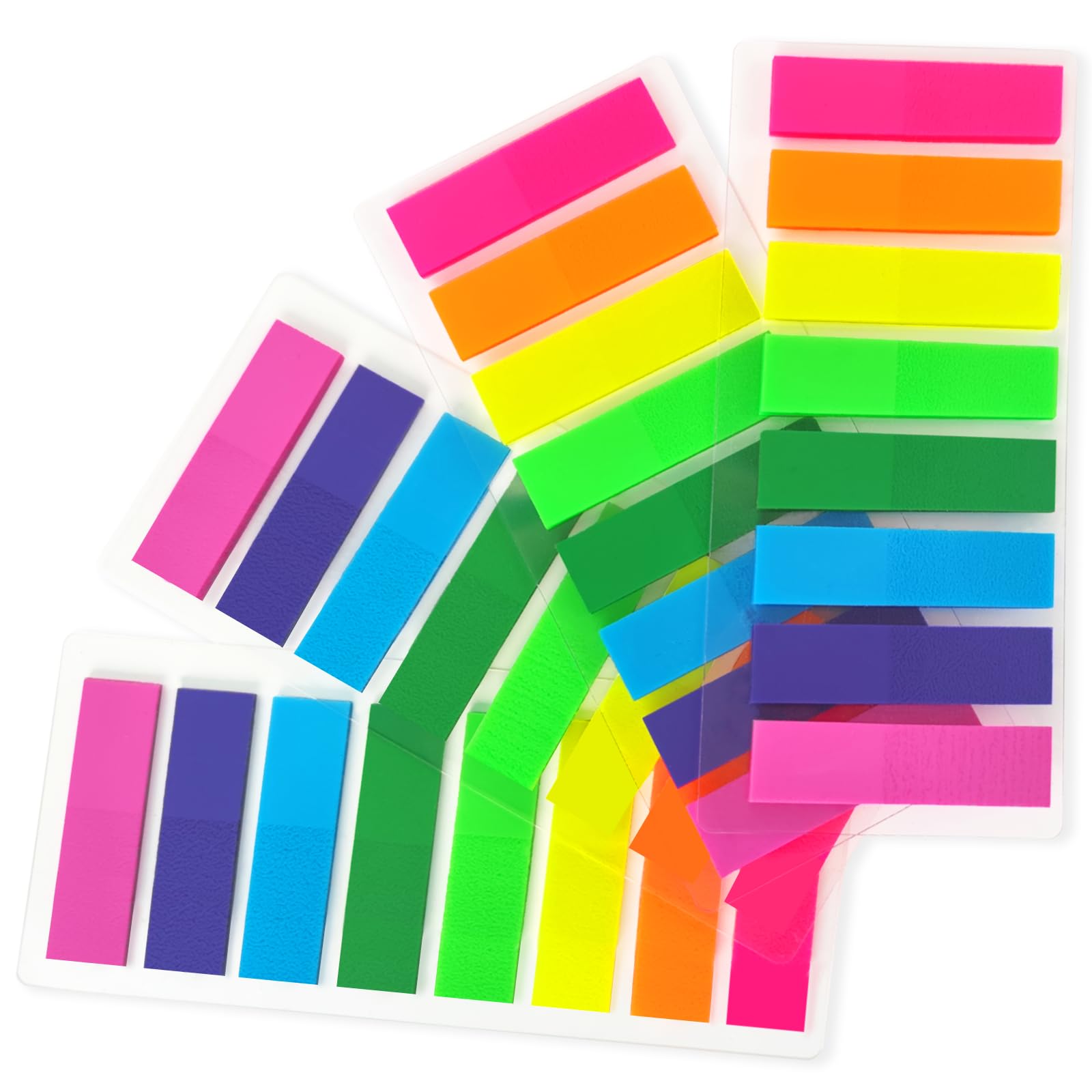 OWLKELA 800Pcs Colored Sticky Tabs, Writable & Repositionable Book Tabs, Transparent Index Tab for Page Marking, Sticky Notes for Annotation, Classification, School & Office