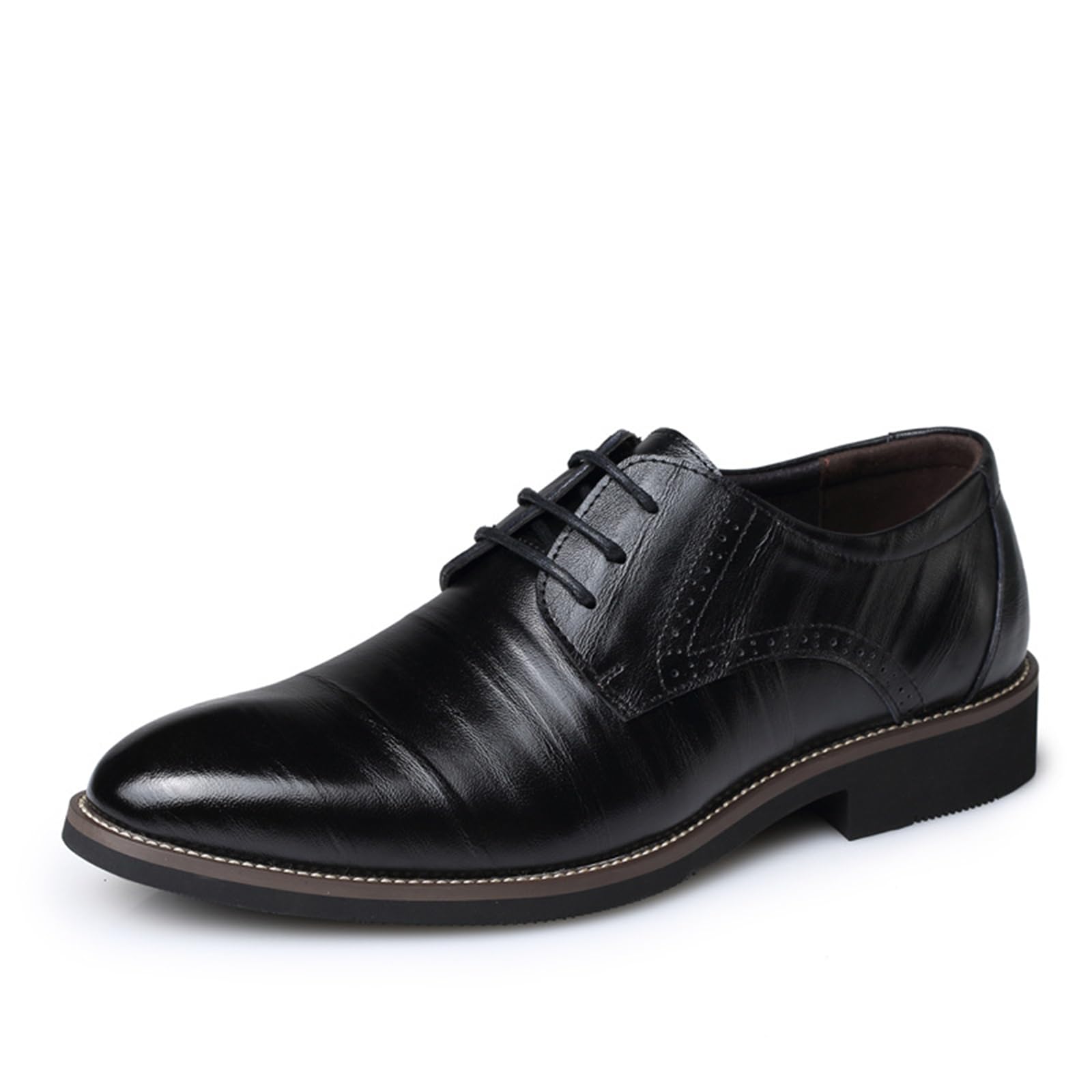Business Tuxedo Shoes for Men Lace Up Pointed Toe Wedding Oxfords Shoes Fashion Retro Modern Formal Prom Dress