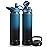 CIVAGO 24 oz Insulated Water Bottle With Straw, Stainless Steel Sports Water Flask Cup with 3 Lids (Straw, Spout and Handle Lid), Double Walled Travel Thermal Canteen Mug, Indigo Black
