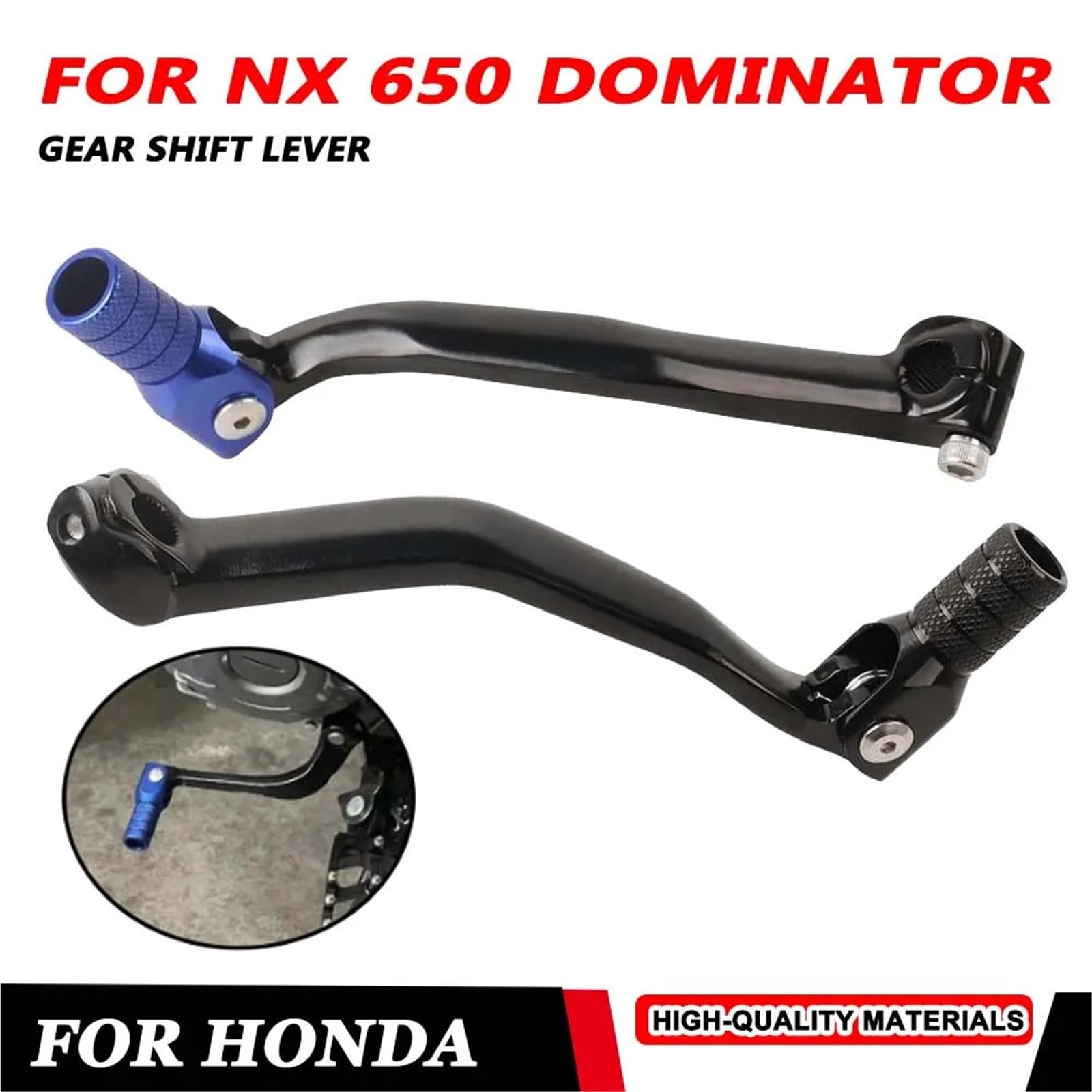 palancas cambio motocicleta Compatible con Honda NX 650 Dominator NX650 1988-2000 1996-1999, accesorios para motocicleta, palanca de cambios, pedal de cambio. palancas Cambio Engranajes(Black)
