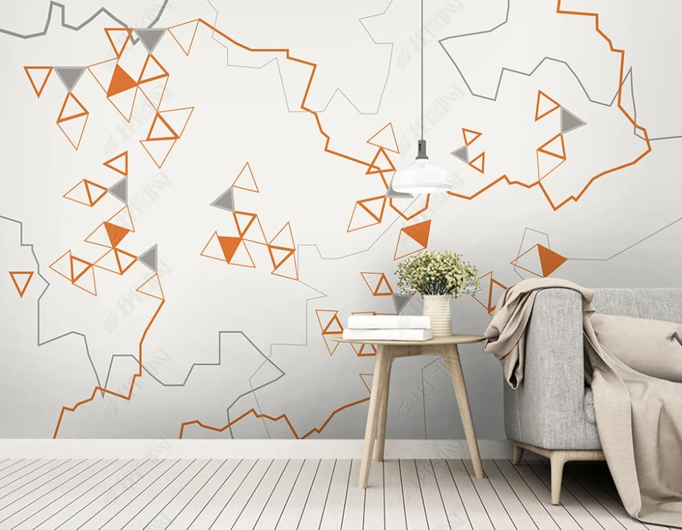 Papier peint intissé géométrie minimaliste mural géant de 450x315 cm