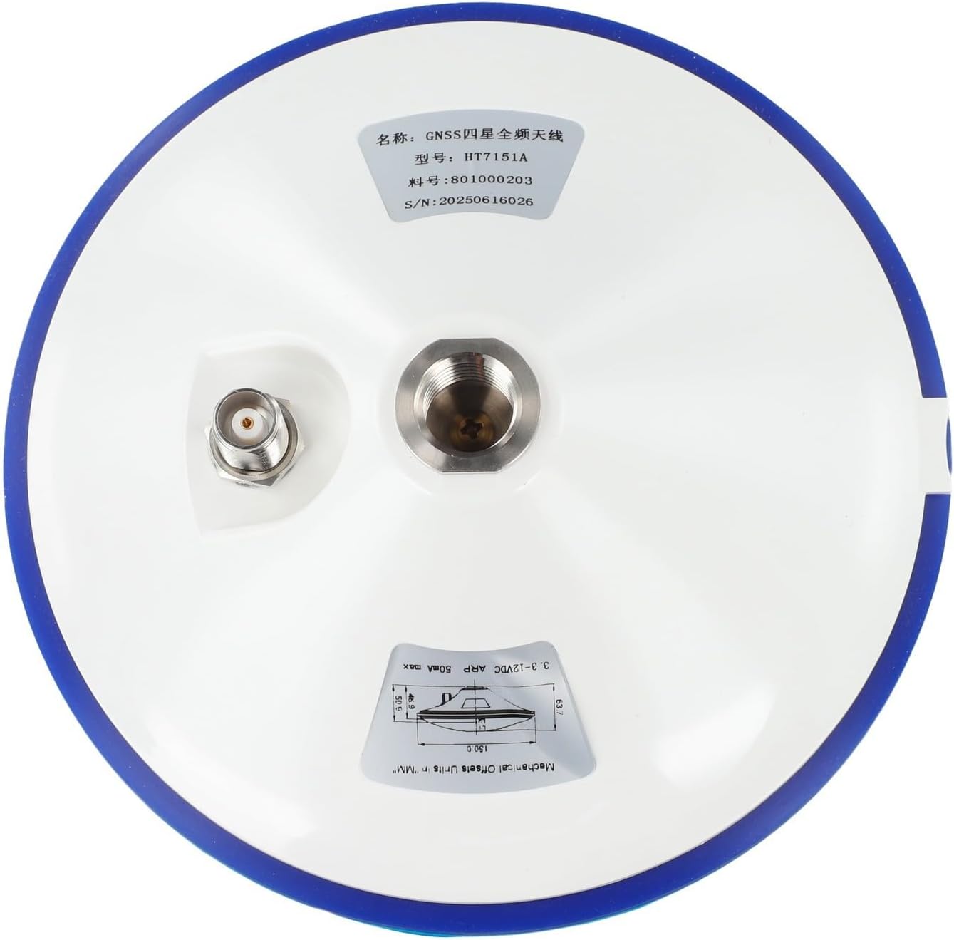 Multi-Band GNSS GPS Antenna with High Gain and Wide Beam, Compatible with AG15 AG25 AG35, Supports GPS GLONASS BeiDou for Galileo for Precision Survey Mapping Agriculture Construction