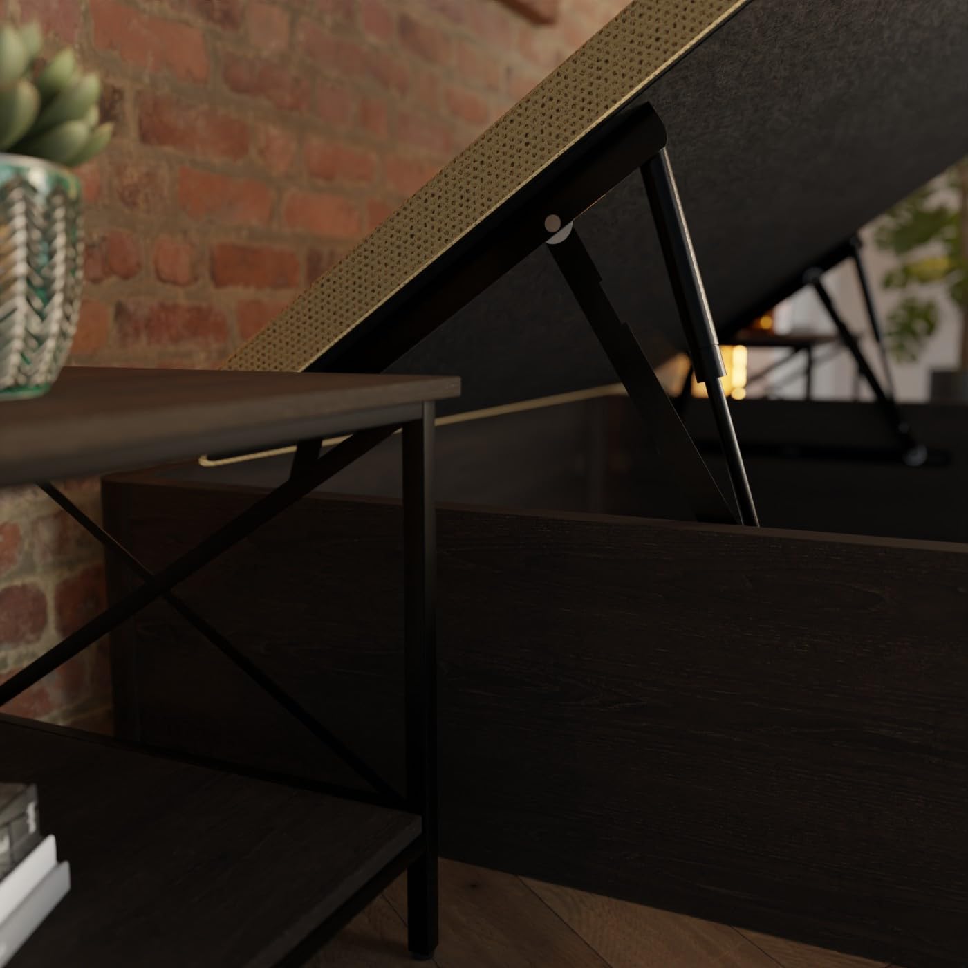 DUÉRMETE Online - Canapé Abatible de Madera Súper Reforzado con Gran Capacidad, Esquinas Redondeadas, 135 x 190, Wengué