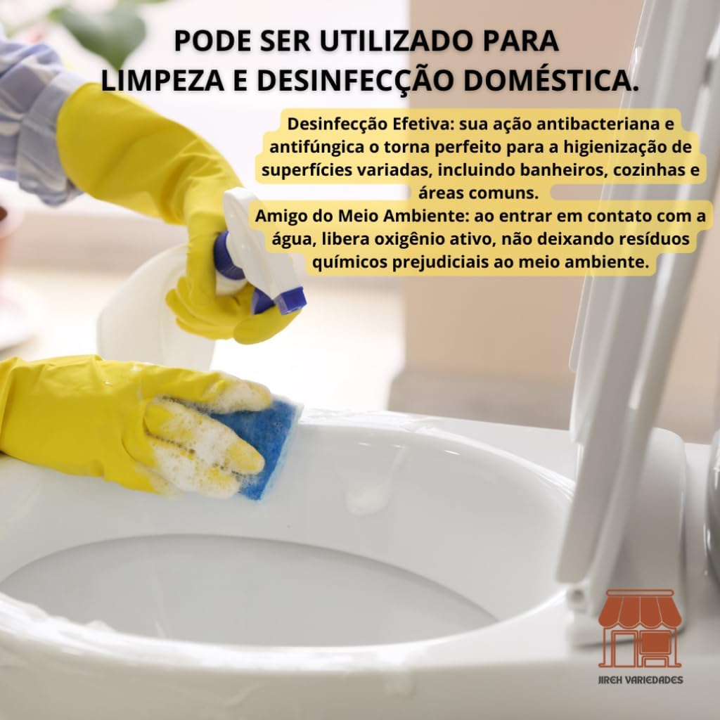 Uso do alvejante Aevo para limpeza e desinfecção de superfícies com luvas amarelas