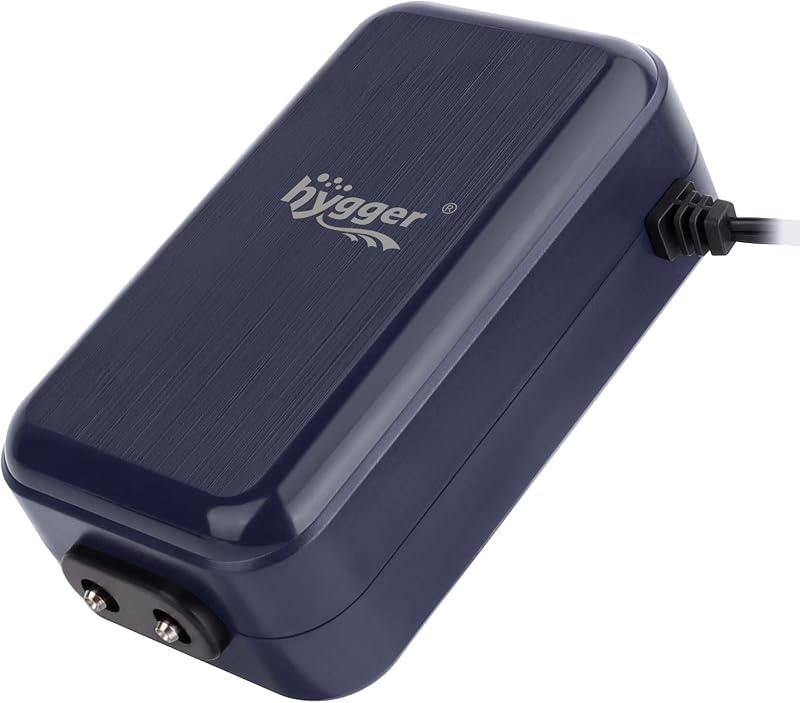 Bomba de Ar para Aquário hygger com Vazão Ajustável e 1 Saída, 4,5 W