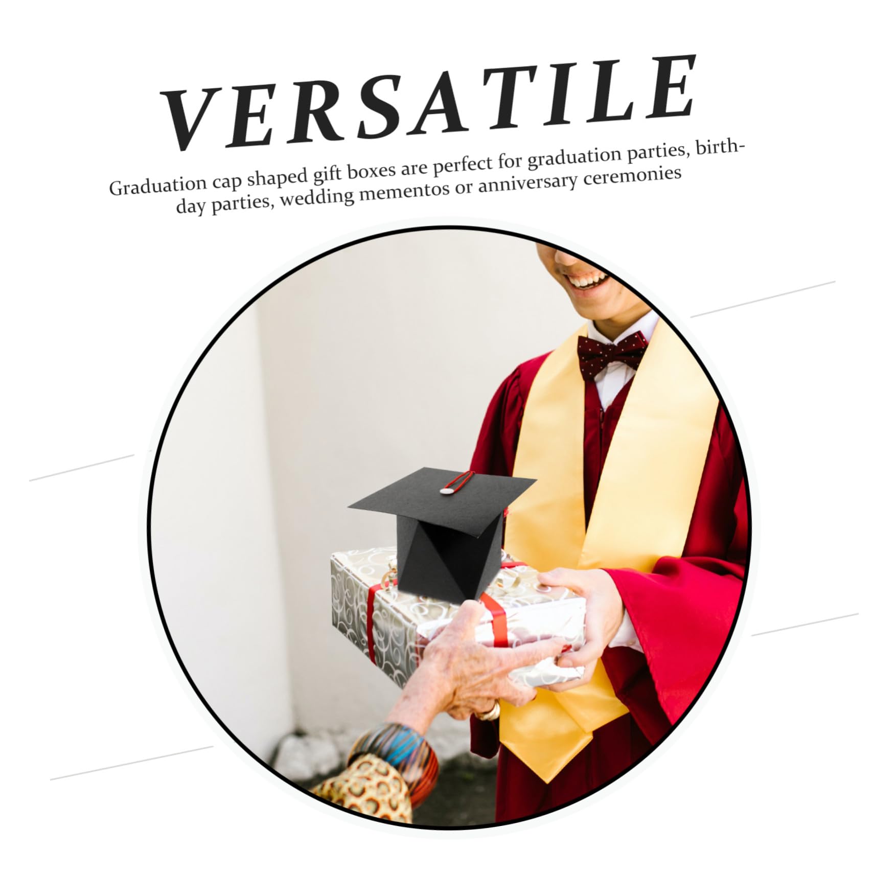 Ipetboom 50 Stück Geschenkboxen Doktorhut Form Abschlussparty Deko Süßigkeitenboxen mit Quastenanhänger für Gastgeschenke und Party Favor bei Graduation Feier