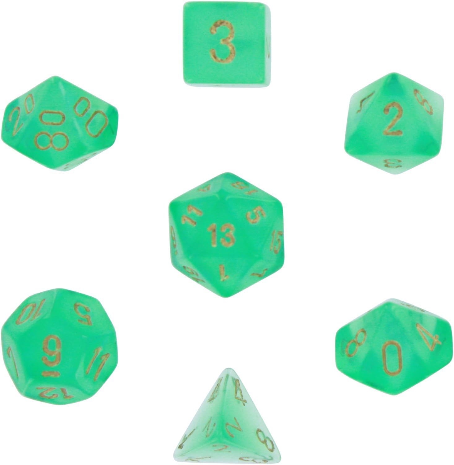 CHX27425 Dice-Borealis Set, Light Green/Gold