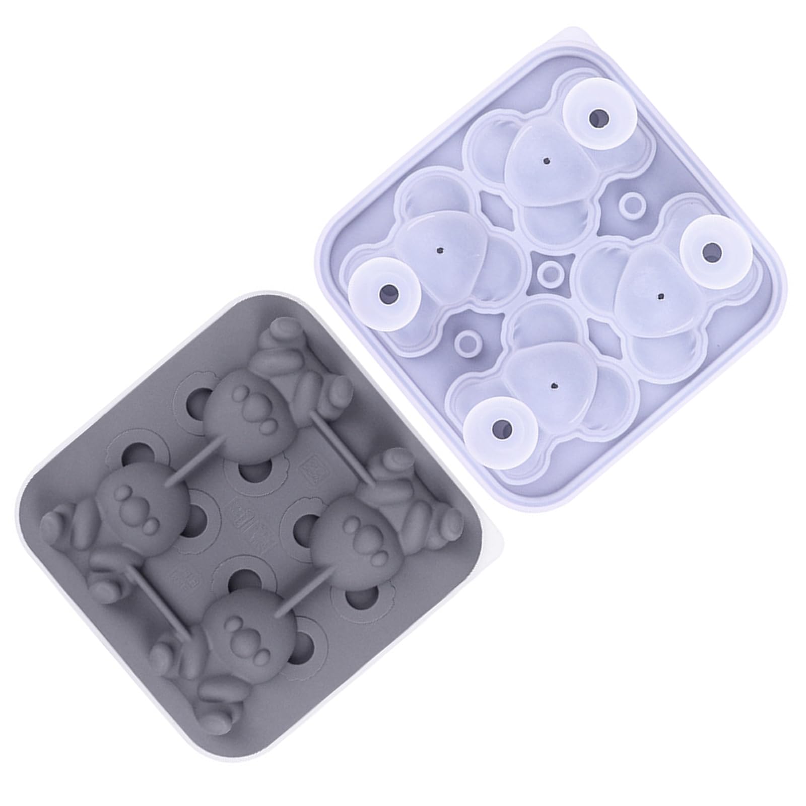 Buxuaaaa Easily Release Ice Molds Flexible Silicone Ice Maker Unique Koala Shape Tray for Soup Freezers Wine Juices Enduring Koala Shape Maker