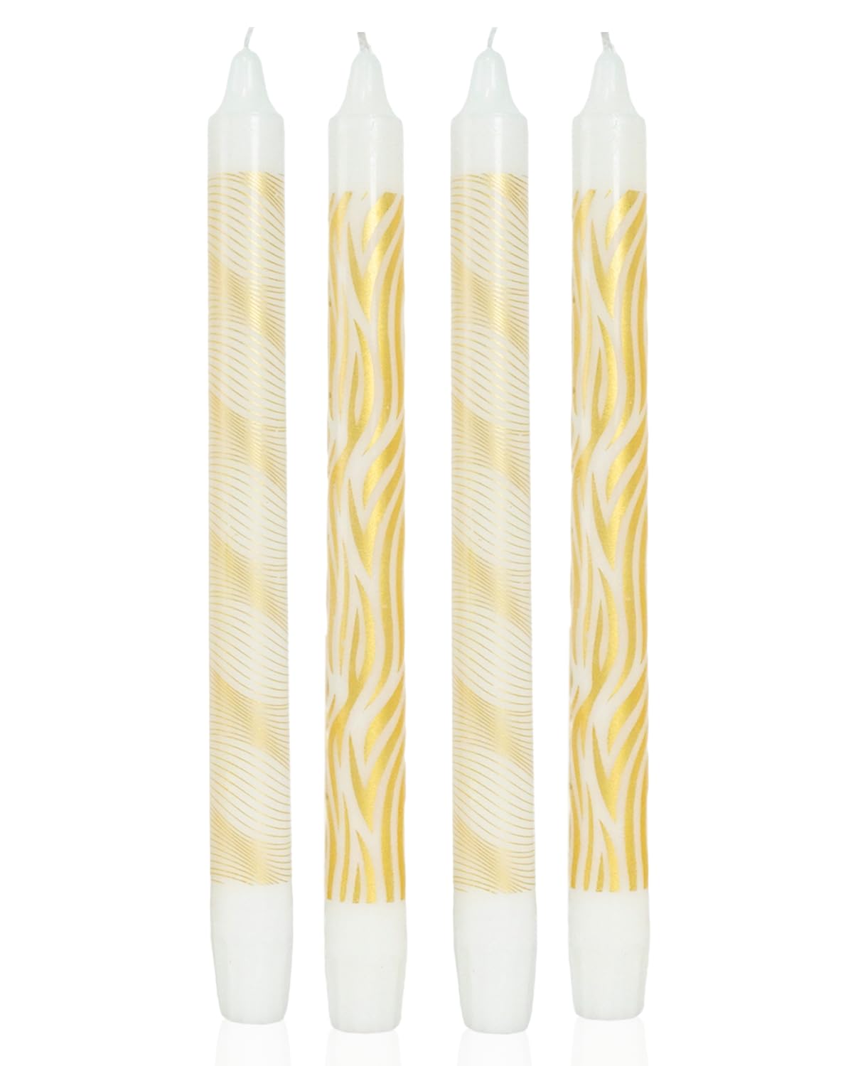 Chandeliers de Noël dorés lot de 4 bougies flambeaux pour table de fête