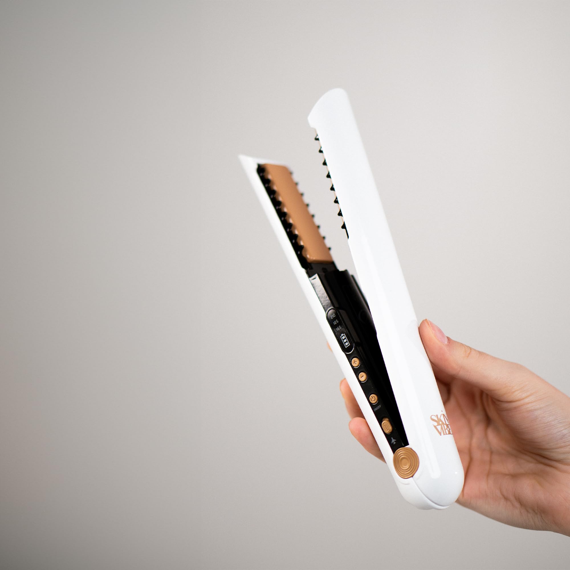 Prostownica Bezprzewodowa do Włosów SkinVibe Luna Wireless Biała