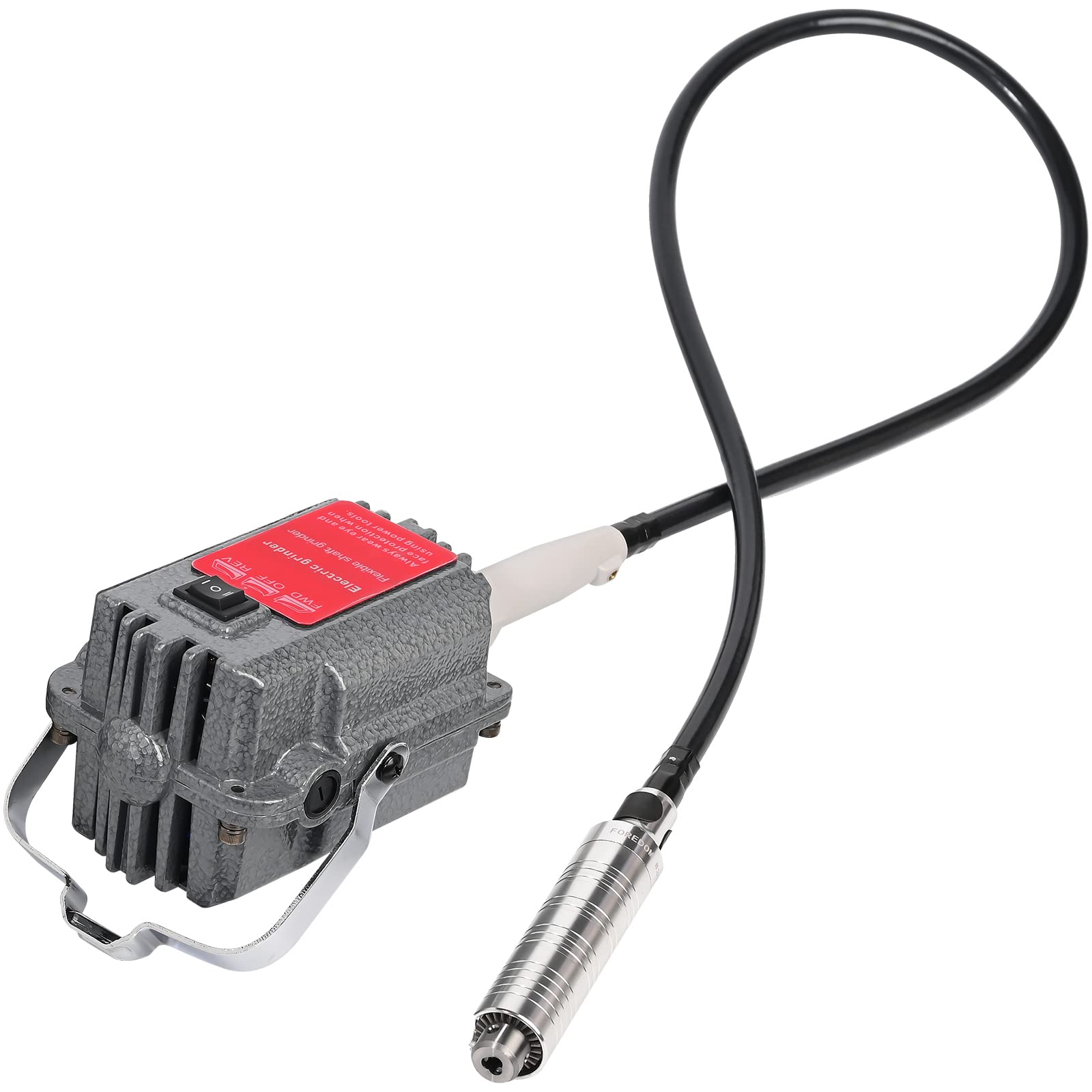 VEVOR Meuleuse Suspendue à Arbre Flexible 230 W Polisseur Suspendu Moulin Électrique 0,3-4 mm Mandrin à 3 Mors 18000 tr/min Broyeur à Suspendre avec Pédale ABS pour Meulage Ponçage Polissage Nettoyage