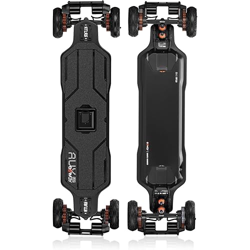 Exway Atlas All-Terrain Off Road Electric Skateboards, Top Speed of 35 Mph, 24 Miles Range Mountain Board, Optional AUXPack Battery, Professional Electric Longboard for Adults