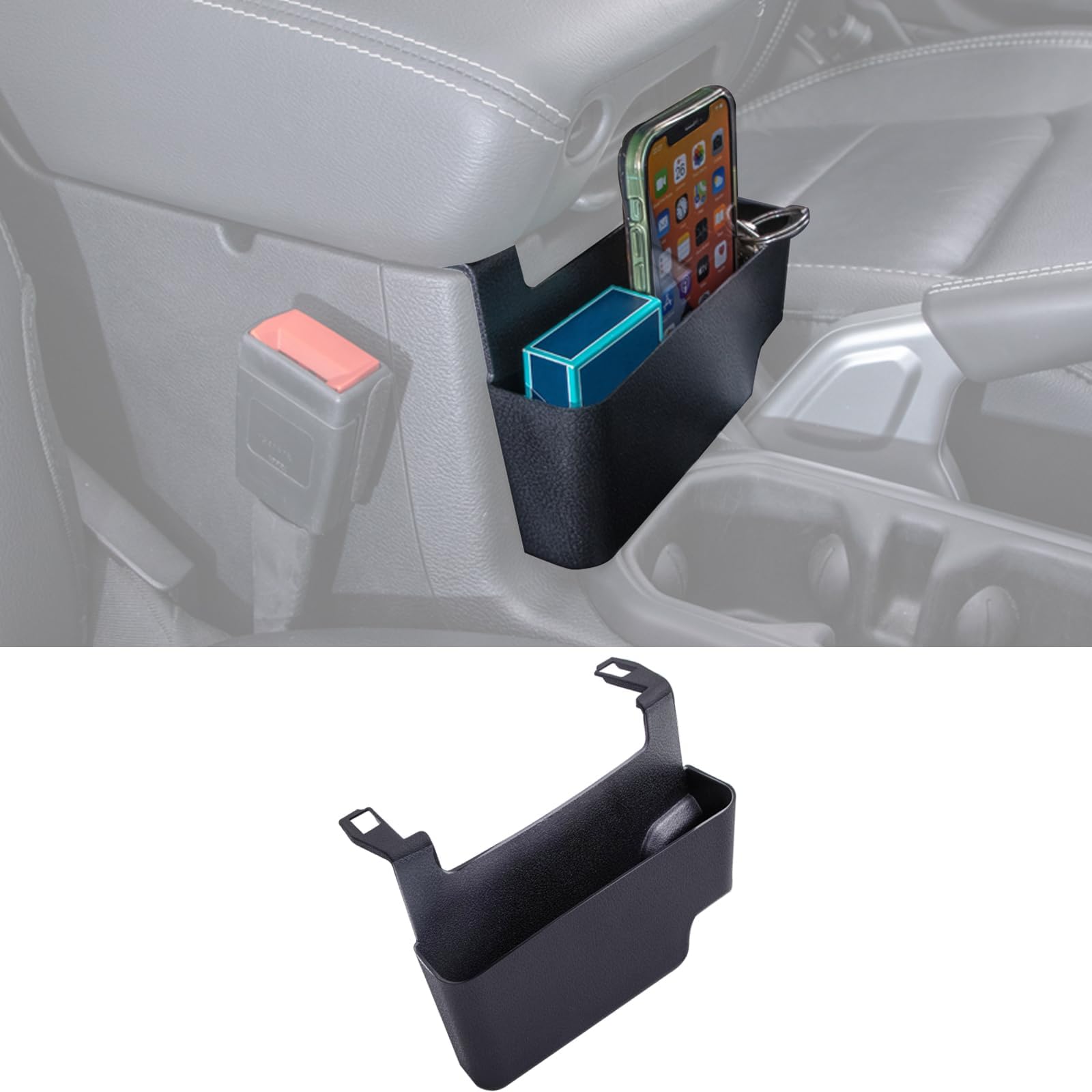 Center Console Hanging Box Compatible with JEEP Wrangler JL/JLU 2018-2023 2024 2025 and JEEP Gladiator JT Truck 2020-2024 2025 Organizer Tray Armrest Storage Accessories (Not for JK/JKU)